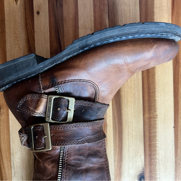 Harley-Davidson Women’s Sennett Tabacco Motorcycle Boots *RARE* - Picture 3 of 16